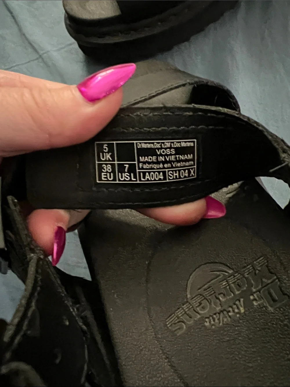 Doc Martens Platform Black Sandal Women’s 7